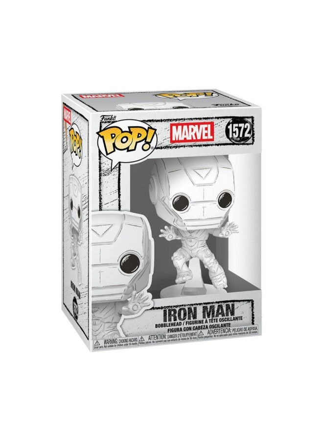 Funko POP! Marvel Iron Man Iron Man (Sketched Deco) Vinyl Bobblehead (10.4 cm) - Image 1